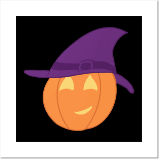 Witch pumpkin Posters and Art